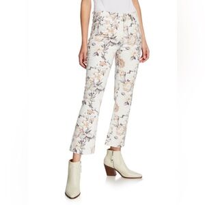 New $229 Paige Collette raw edge desert wildflower crop pants 23